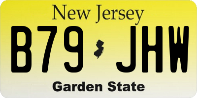 NJ license plate B79JHW