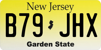 NJ license plate B79JHX