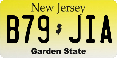 NJ license plate B79JIA