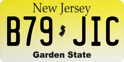 NJ license plate B79JIC