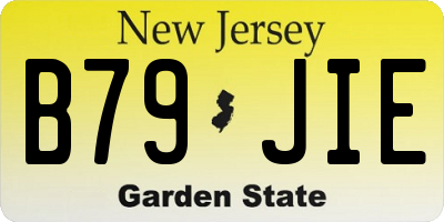 NJ license plate B79JIE