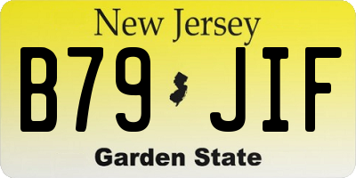 NJ license plate B79JIF