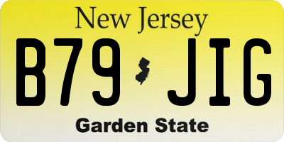 NJ license plate B79JIG