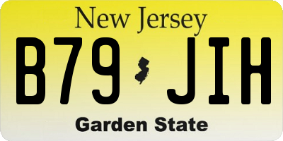NJ license plate B79JIH