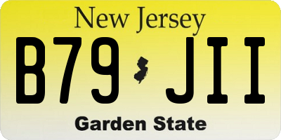 NJ license plate B79JII