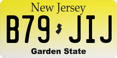 NJ license plate B79JIJ