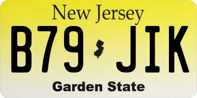 NJ license plate B79JIK