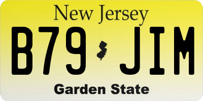 NJ license plate B79JIM
