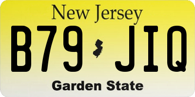 NJ license plate B79JIQ