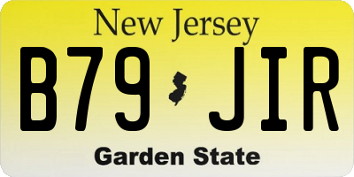 NJ license plate B79JIR