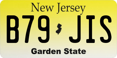NJ license plate B79JIS