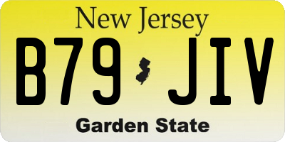 NJ license plate B79JIV