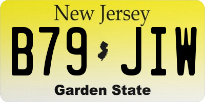 NJ license plate B79JIW