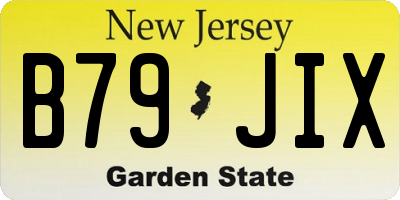 NJ license plate B79JIX
