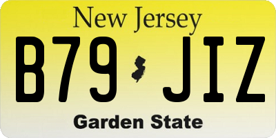 NJ license plate B79JIZ