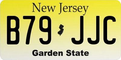 NJ license plate B79JJC