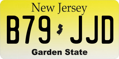 NJ license plate B79JJD