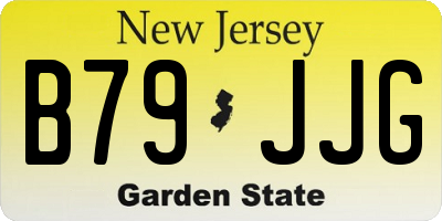 NJ license plate B79JJG