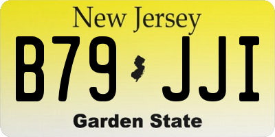 NJ license plate B79JJI