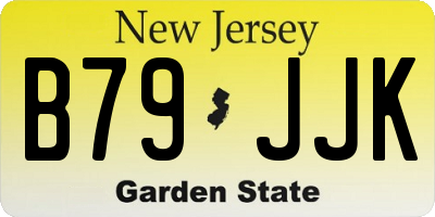 NJ license plate B79JJK