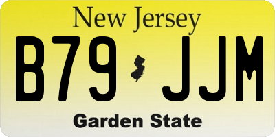 NJ license plate B79JJM