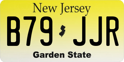 NJ license plate B79JJR