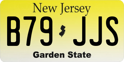 NJ license plate B79JJS