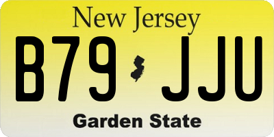 NJ license plate B79JJU
