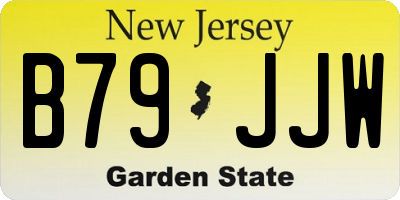 NJ license plate B79JJW