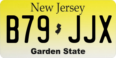 NJ license plate B79JJX