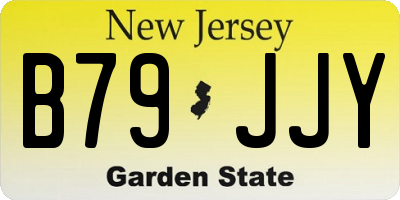 NJ license plate B79JJY