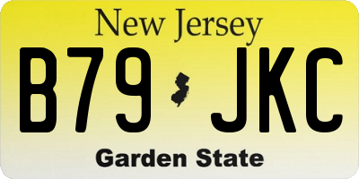 NJ license plate B79JKC