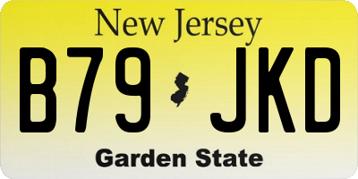 NJ license plate B79JKD