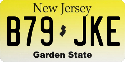 NJ license plate B79JKE