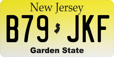 NJ license plate B79JKF