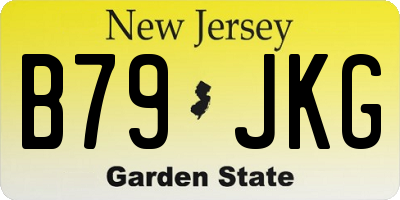 NJ license plate B79JKG