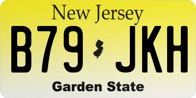 NJ license plate B79JKH