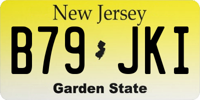 NJ license plate B79JKI