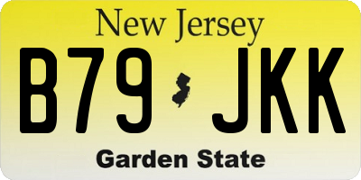 NJ license plate B79JKK