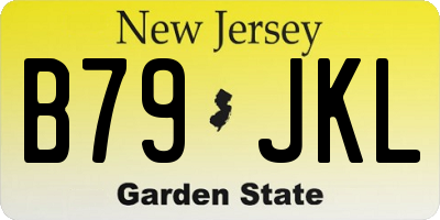 NJ license plate B79JKL