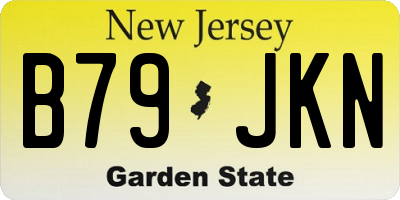 NJ license plate B79JKN
