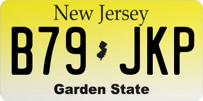 NJ license plate B79JKP
