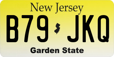 NJ license plate B79JKQ