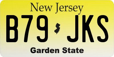 NJ license plate B79JKS