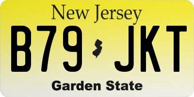 NJ license plate B79JKT