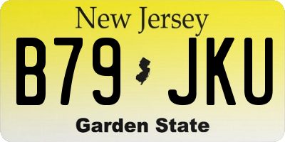 NJ license plate B79JKU