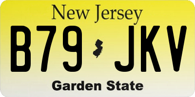 NJ license plate B79JKV