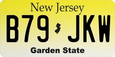 NJ license plate B79JKW