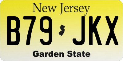 NJ license plate B79JKX