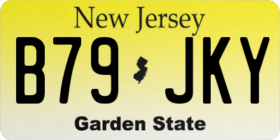 NJ license plate B79JKY